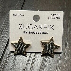 SUGARFIX BY BAUBLEBAR Gold Tone Starry Night Star Stud Earrings Gray